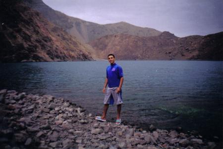 devant le lac d'ifni  avant la coché de soliel